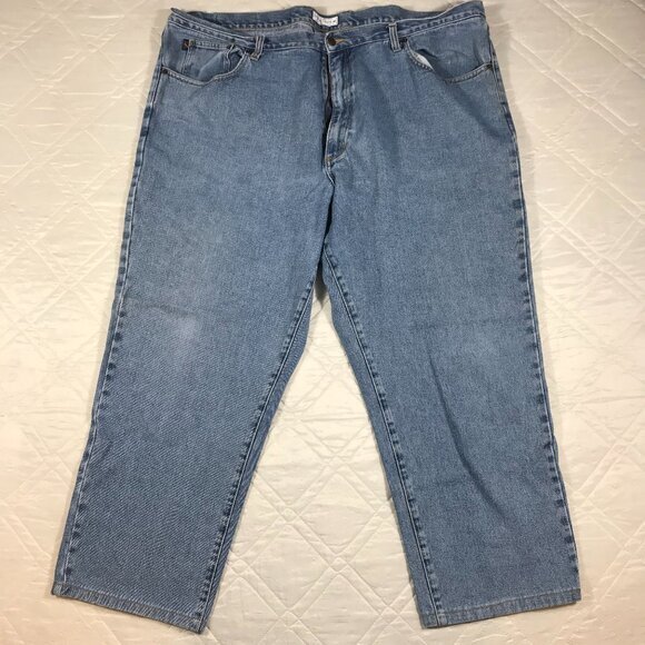 Cutter & Buck‎ well worn blue jeans 48X30 - Picture 1 of 7